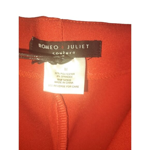 New Romeo Juliet Pants Flare Wide Leg Couture Red High Waist Flowy Crop Palazzo - Picture 3 of 4